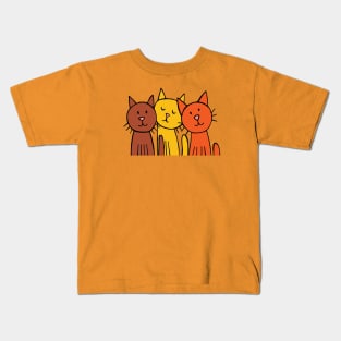 Three Cute Cats Kids T-Shirt